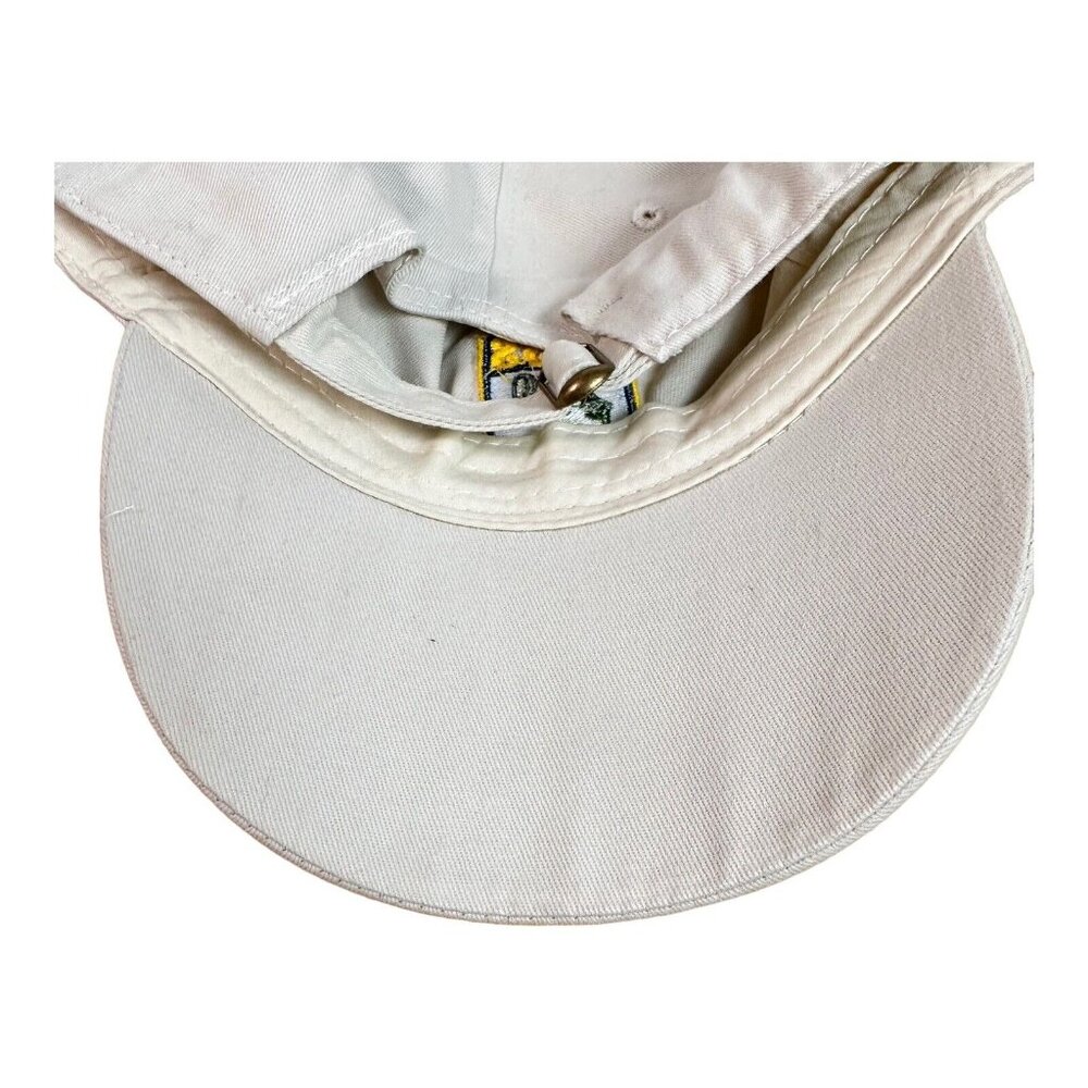 BASSMASTER Baseball Cap Hat Off White Adjustable Strap Back Fishing USA Flag New - Picture 6 of 11